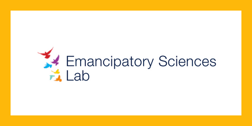 Emancipatory Sciences Lab logo with a flock of colorful birds.